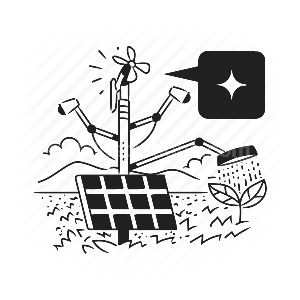 Energy and Industrial illustration preview image